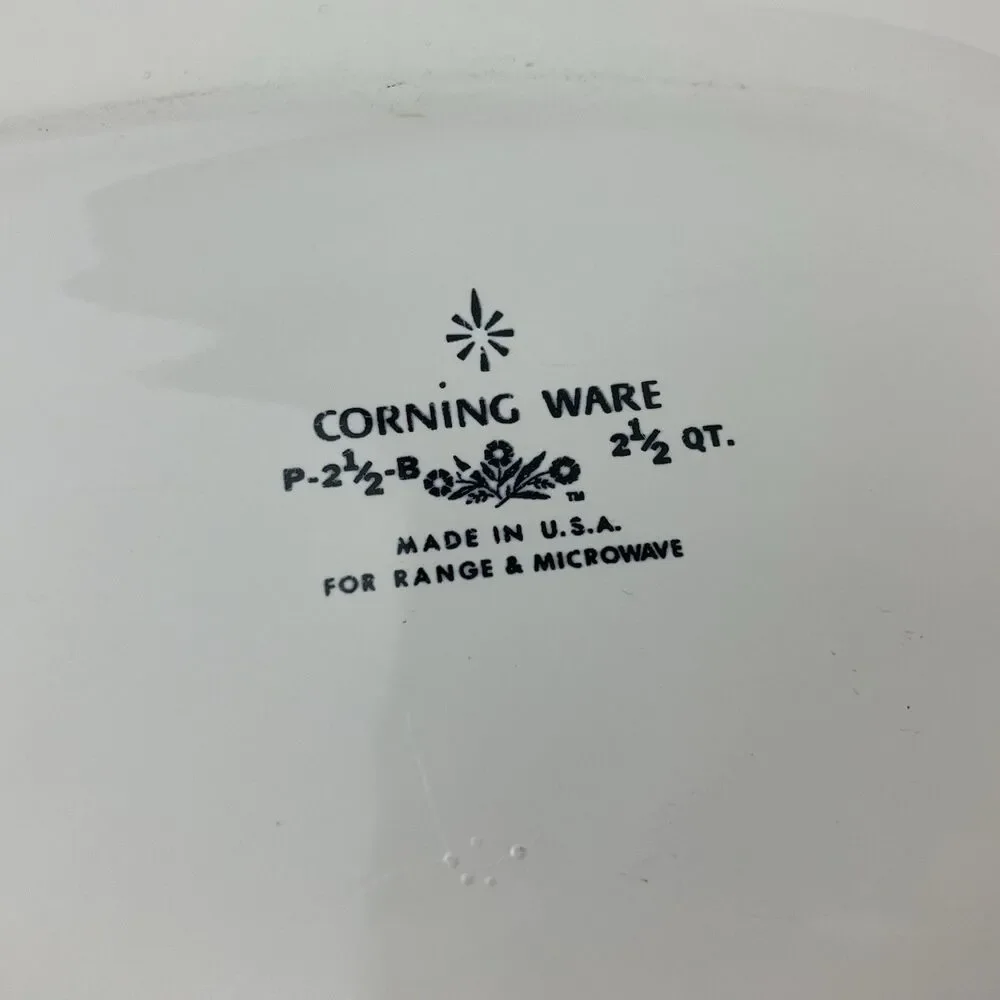 Corning Ware Blue Cornflower Casserole Dish Full Set w/ Lids | 1-1/2 quart